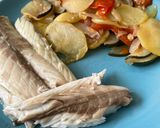 Foto del paso 5 de la receta: Lubina al horno con patatas y verduras