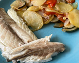 Foto del paso 5 de la receta: Lubina al horno con patatas y verduras