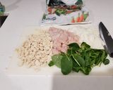 Foto langkah ke 2 dari resep 115. Creamy Pesto Pasta with Chicken & Veggies (Italy).