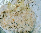A picture of step 1 of Falahari Kebabs with minty dip.