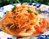 รูปขั้นตอนการทำที่ 7 ของ ส้มตำไทย มะละกอ+แครอท