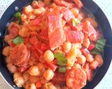 Foto del paso 4 de la receta: Garbanzos con cecina y chorizo parrillero