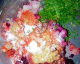 A picture of step 2 of Beetroot Tikki Chat.