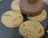 A picture of step 6 of Jawarichi Thecha Bhakri.