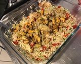 Une image de l'étape 7 de Salade de riz aux moules,tomates et courgette.