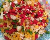 A picture of step 2 of Saltfish fritters.