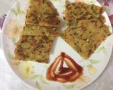 A picture of step 2 of Suji / semolina Chilla.