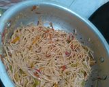 A picture of step 2 of Vegetable Spaghetti.