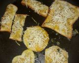 A picture of step 3 of Garlic bread in different shapes.