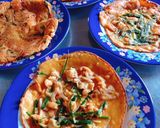 A picture of step 4 of Korean Seafood Pancakes (Bánh xèo Hàn Quốc).
