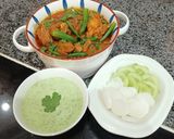 A picture of step 5 of Chili Desi chicken.