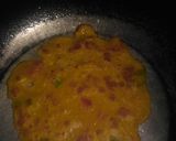 A picture of step 3 of Besan cheela.