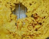 A picture of step 7 of Kesari Rabri Ghevar.