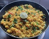 A picture of step 4 of Lapse upma(broken wheat rava upma).