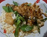 Foto langkah ke 5 dari resep Ayam suwir jamur kancing pedas (isian nasi bakar).