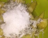 A picture of step 1 of Pineapple and coconut juice.
