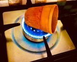 A picture of step 3 of Tandoori Kulhad Coffee.