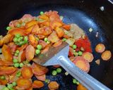A picture of step 3 of Gajar Matar ki sabji (north India special).