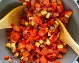 Risotto alla Milanese (Safranrisotto) mit Tomaten-Paprika-Gemüse Rezeptschritt 4 Foto