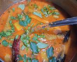 A picture of step 7 of Sambhar with idli.