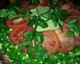 A picture of step 8 of Green chicken sandwich cake.