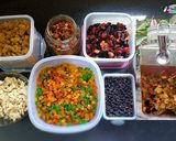 A picture of step 1 of Christmas fruit cake.