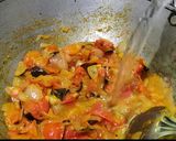 A picture of step 8 of Maida chapati with kurma.