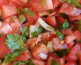 A picture of step 1 of Pico de Gallo.