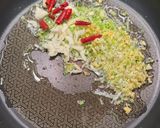 A picture of step 5 of Chicken breast stir fry with chilli, soysauce, black vinegar, Chinese style.