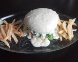 A picture of step 8 of Stuffed chicken lava burger with cream cheese sauce.