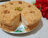 صورة لخطوة 2 من وصفة الكيكة الروسية 🤤🍯👑😍😻👏