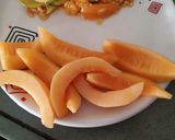 A picture of step 2 of Cantaloupe sherbet.