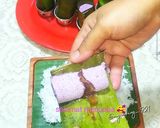 Foto langkah ke 5 dari resep Cara membuat kue putu ayu ubi ungu cetakan daun pisang, gampang dan ekonomis.