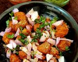 A picture of step 3 of Soya pakode.