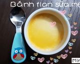 Hình bước làm 4 của món Bánh Flan sữa mẹ cho bé ăn dặm