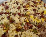 A picture of step 5 of Chicken Vegetable Egg Fried Rice.