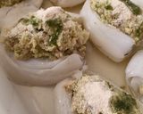 Foto del paso 9 de la receta Sepias rellenas de merluza gratinadas al horno
