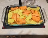 A picture of step 3 of Potato and Sweet Potato bake.