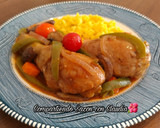 Foto del paso 9 de la receta: Pollo con verduras y tomate cambray🌺