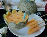 A picture of step 3 of Sweet melon 🍈 juice 😋.