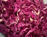A picture of step 1 of Purple Cabbage Soup with Sheep’s Milk Ricotta and Kamut Bread Croutons.