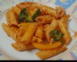 A picture of step 6 of Veg Penne Pasta 😋.