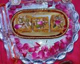 A picture of step 5 of Sev khoya burfi.