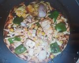 A picture of step 12 of No oven cheese pizza with wheat flour no yeast || pan pizza.
