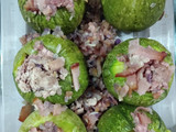 Calabazas rellenas de proteínas