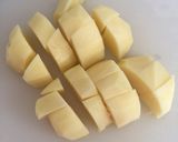 A picture of step 1 of Cheese and Onion Mash.