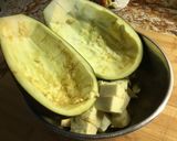 Foto del paso 2 de la receta: Berenjenas rellenas de gambas y jamón (Thermomix)
