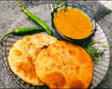 A picture of step 2 of Stuff Aalu Puri and Ras vala Aalu.