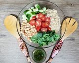 A picture of step 1 of Quinoa salad.