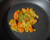 A picture of step 4 of Prawns Pulao.